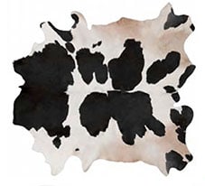 Tapis en peau de vache