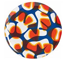 assiette aux motifs abstraits