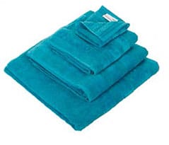 serviettes de toilette turquoise