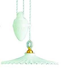 Suspension en porcelaine blanche