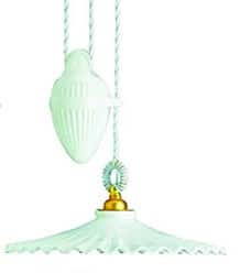 Suspension en porcelaine blanche