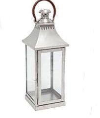lanterne métal argenté
