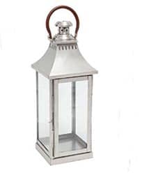 lanterne métal argenté