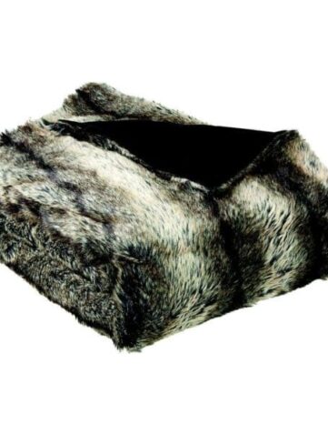 plaid en fausse fourrure