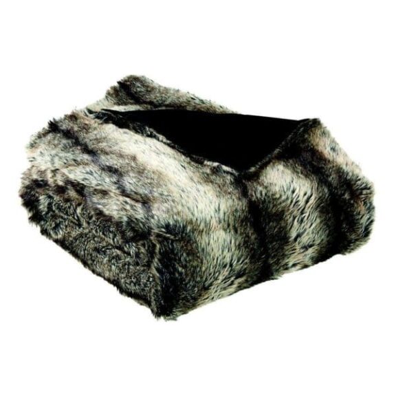 plaid en fausse fourrure