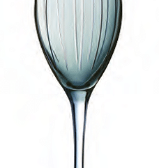 flûte en verre teinté