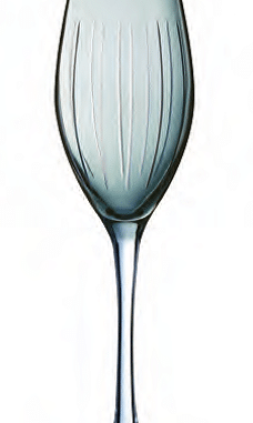 flûte en verre teinté