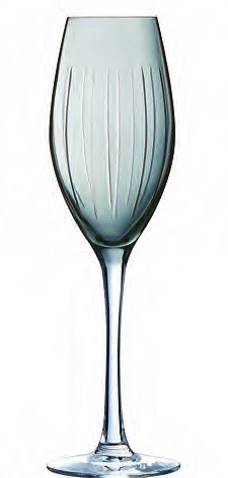 flûte en verre teinté