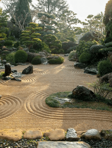 Jardin d'inspiration japonaise - Mer de sable