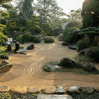 Jardin d'inspiration japonaise - Mer de sable