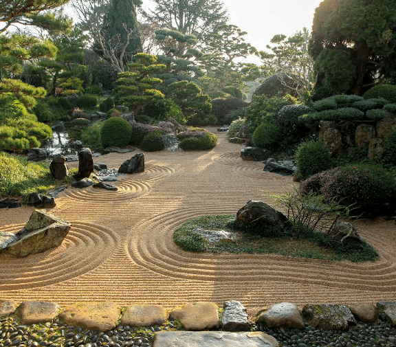 Jardin d'inspiration japonaise - Mer de sable