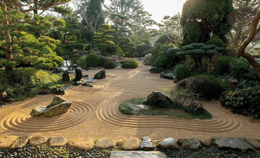 Jardin d'inspiration japonaise - Mer de sable