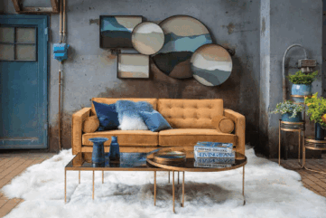 Sofa ?101 gold vevet - Ethnicraft