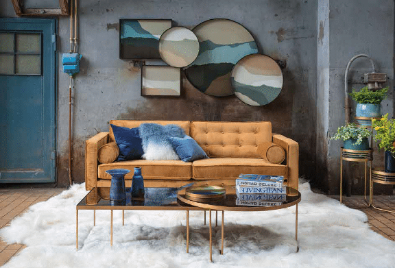 Sofa ?101 gold vevet - Ethnicraft