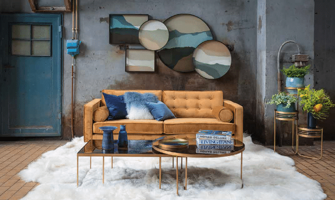 Sofa ?101 gold vevet - Ethnicraft