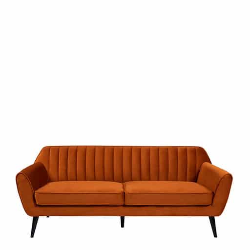 2.Canapé 3 places velours Wisset