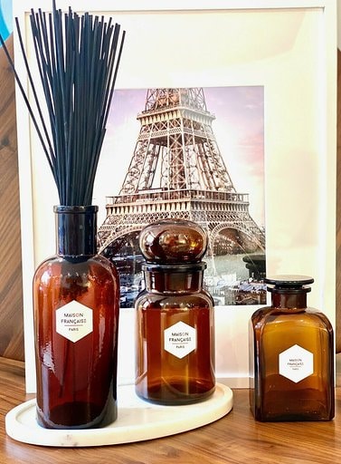 2. Grand vintage diffuseur verre ambré - Maison Française Paris 200€