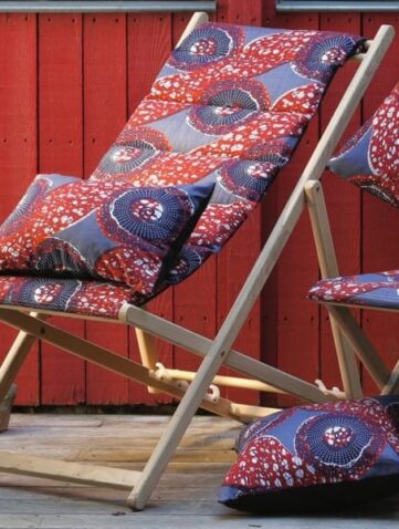 Jardin Privé collection Afrique transats et coussins