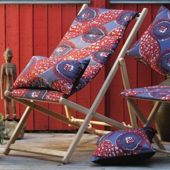 Jardin Privé collection Afrique transats et coussins