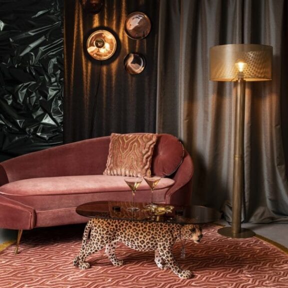 Table basse dope as hell leopard