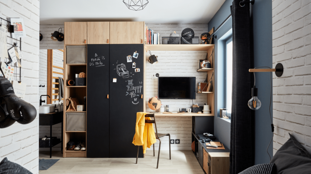 Chambre d’ado au style industriel