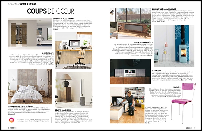magazine Maisons à Vivre coups de coeur 