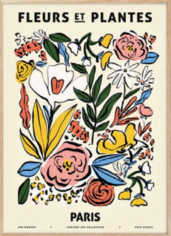 affiche fleurs décoration