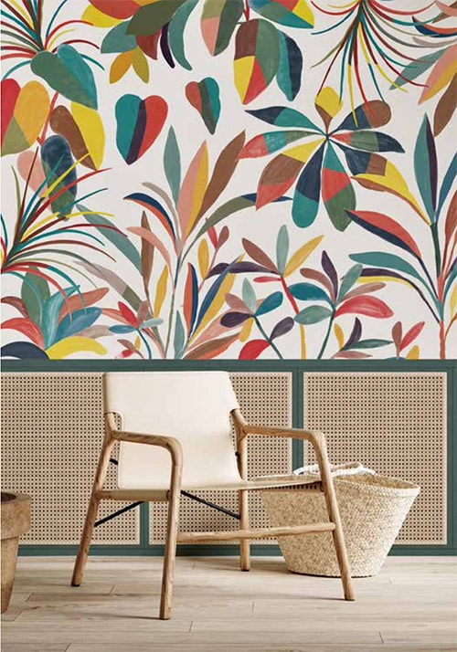 papier peint cannage