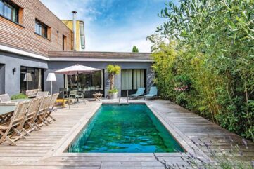 piscine à fond mobile