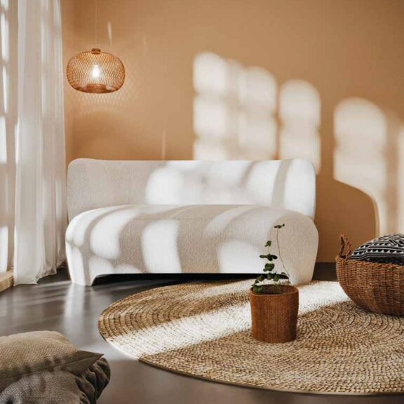 réchauffer son intérieur canapé fausse fourrure