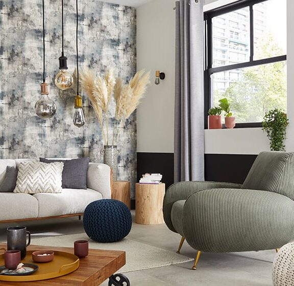 papier peint décoration industrielle