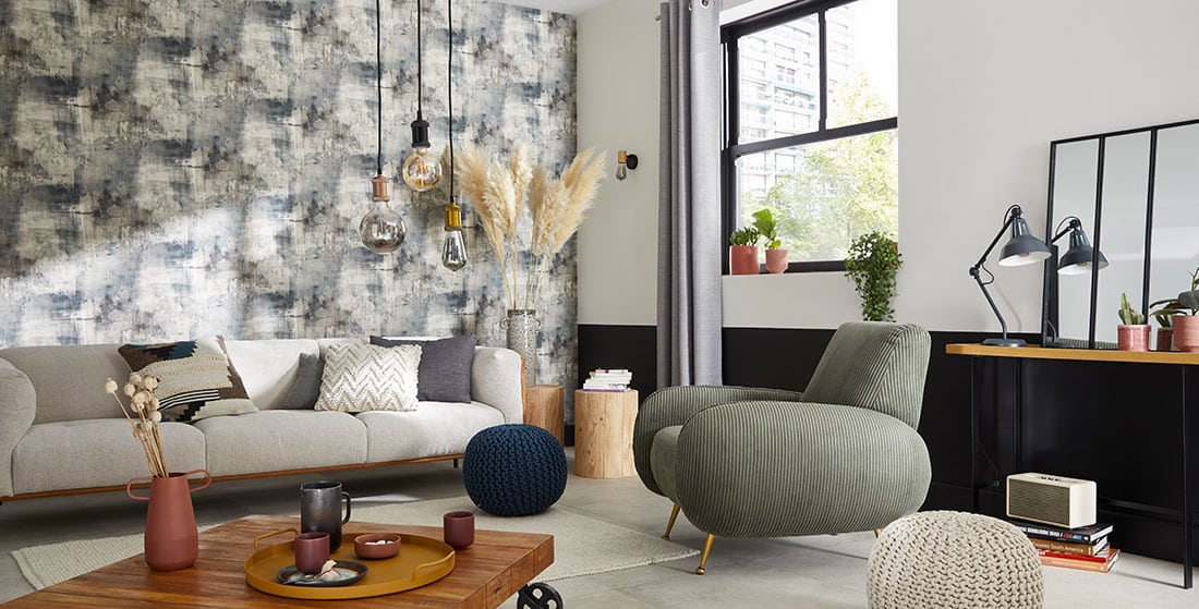 papier peint décoration industrielle