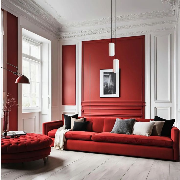 intérieur rouge cerise