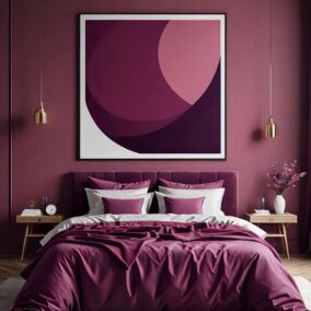 Chambre prune veloutée