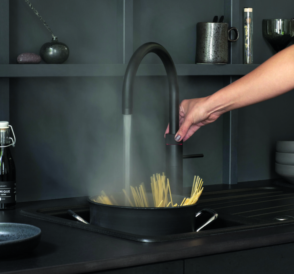Robinet Quooker Fusion Round Noir Mat.