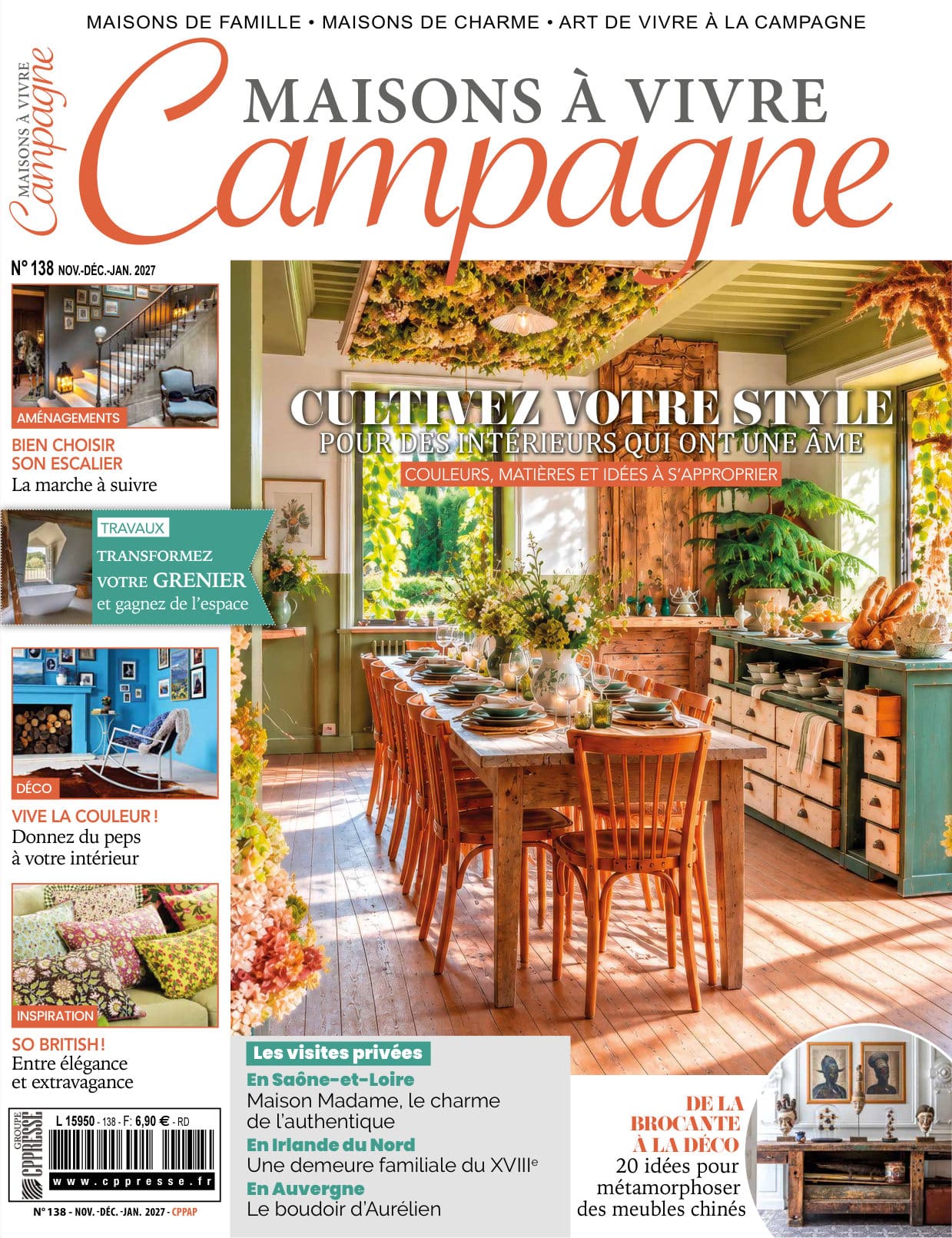 Couverture Maisons à Vivre Campagne n°138 - Cultivez votre style